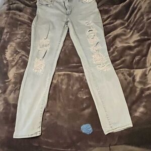 Levi's Light Blue Ripped Skinny Jeans